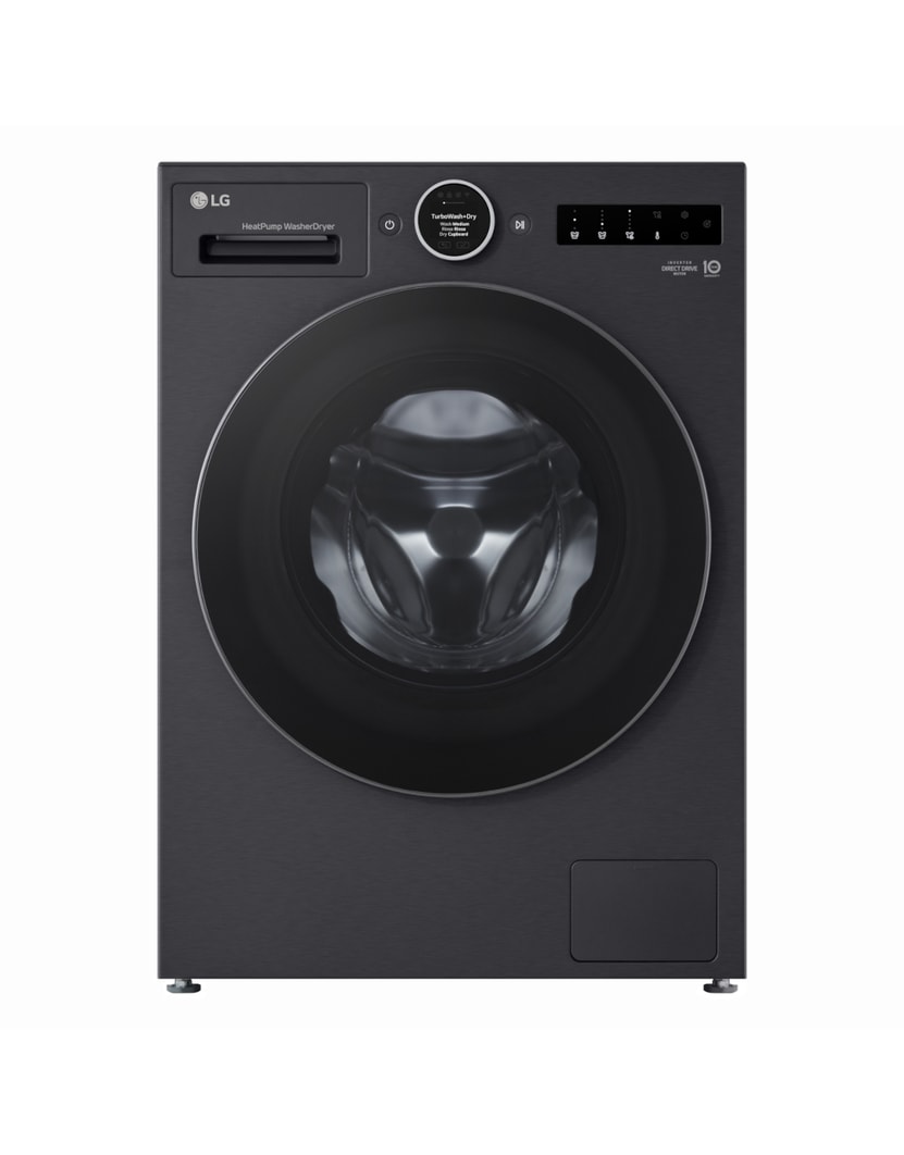 Vorderseite von Waschtrockner Schwarz (EEK A/A, 11 kg / 6 kg, 1.350 U./Min.) mit AI Wash+Dry & TurboWash+Dry | HPWD116BA HPWD116BA