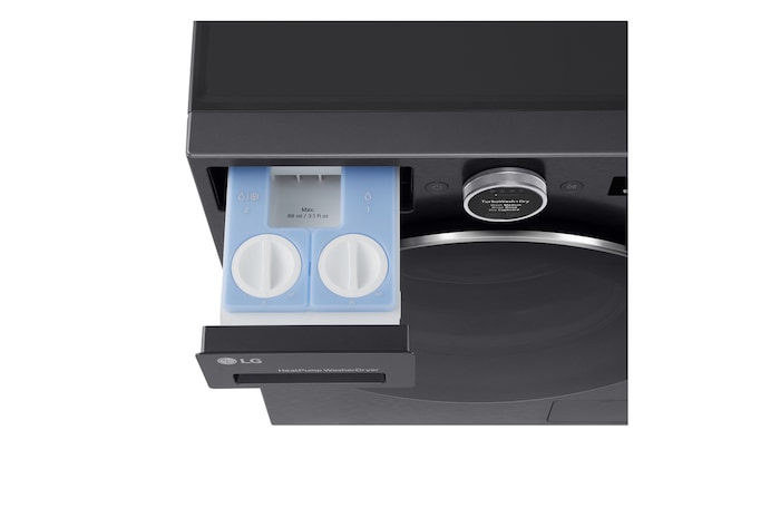 LG Waschtrockner Schwarz (EEK A/A, 11 kg / 6 kg, 1.350 U./Min.) mit AI Wash+Dry & TurboWash+Dry | HPWD116BA, HPWD116BA