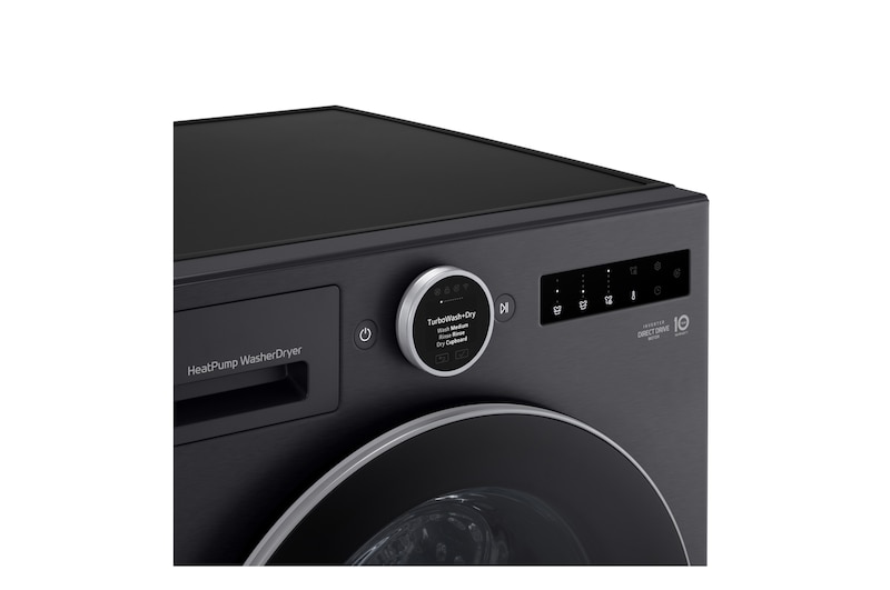 LG Waschtrockner Schwarz (EEK A/A, 11 kg / 6 kg, 1.350 U./Min.) mit AI Wash+Dry & TurboWash+Dry | HPWD116BA, HPWD116BA