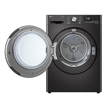 LG Trockner Schwarz (EEK C, 9 kg) mit Dual Inverter Wärmepumpentechnologie & selbstreinigendem Kondensator I RT90V9B, RT90V9B