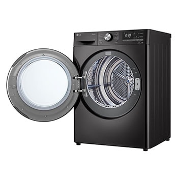 LG Trockner Schwarz (EEK C, 9 kg) mit Dual Inverter Wärmepumpentechnologie & selbstreinigendem Kondensator I RT90V9B, RT90V9B