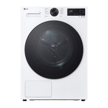 Vorderseite von Trockner Weiß (EEK B, 9 kg) mit AI Dry, Dual Inverter Wärmepumpentechnologie & selbstreinigendem Kondensator I RT90X7W RT90X7W