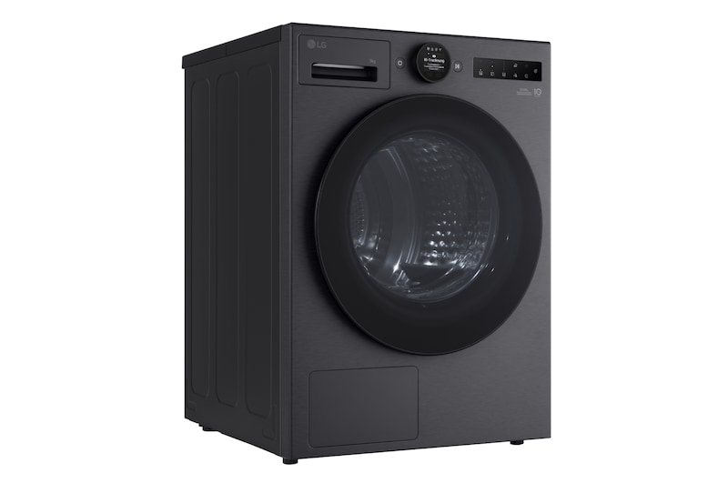 LG Trockner in Metallic Black (B, 9 kg) mit AI Dry, Dual Inverter Wärmepumpentechnologie I RT90X8B, RT90X8B