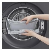 LG Trockner in Metallic Black (B, 9 kg) mit AI Dry, Dual Inverter Wärmepumpentechnologie I RT90X8B, RT90X8B