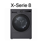 Vorderseite von Trockner in Metallic Black (EEK B, 9 kg) mit AI Dry, Dual Inverter Wärmepumpentechnologie I RT90X8B RT90X8B