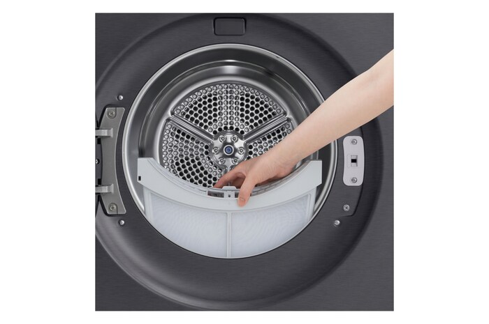 LG Trockner Mattschwarz (EEK B, 9 kg) mit AI Dry, Dual Inverter Wärmepumpentechnologie I RT90X8BC, RT90X8BC