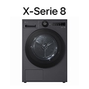 Vorderseite von Trockner Mattschwarz (EEK B, 9 kg) mit AI Dry, Dual Inverter Wärmepumpentechnologie I RT90X8BC RT90X8BC