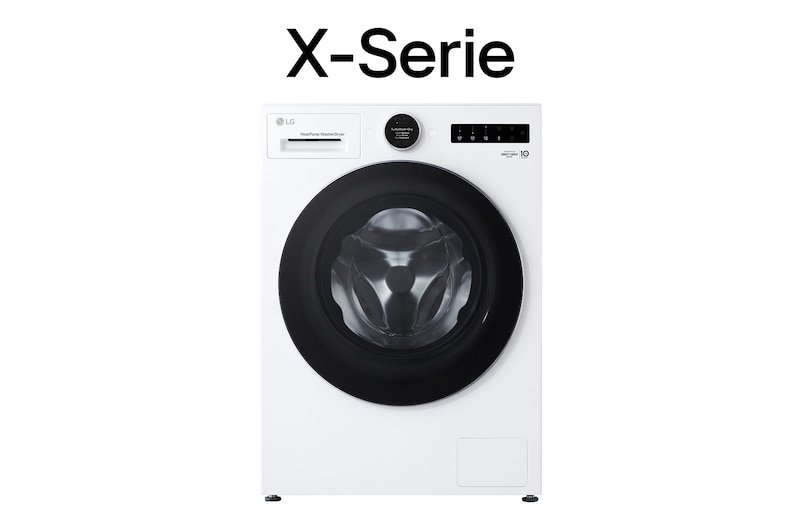 Vorderseite von Waschtrockner Weiß (EEK A/A, 11 kg / 6 kg, 1.350 U./Min.) mit AI Wash+Dry & TurboWash+Dry | HPWD116A HPWD116A