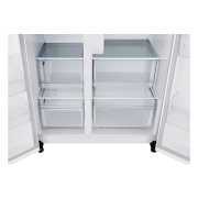 LG Side-by-Side Kühlschrank Super White (EEK E, 638L, 179cm hoch) mit Eis-, Crushed Ice- und Wasserspender & Festwasseranschluss | GSLC40SWPE, GSLC40SWPE