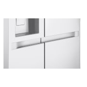 LG Side-by-Side Kühlschrank Super White (EEK E, 638L, 179cm hoch) mit Eis-, Crushed Ice- und Wasserspender & Festwasseranschluss | GSLC40SWPE, GSLC40SWPE