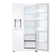 LG Side-by-Side Kühlschrank Super White (EEK E, 638L, 179cm hoch) mit Eis-, Crushed Ice- und Wasserspender & Festwasseranschluss | GSLC40SWPE, GSLC40SWPE