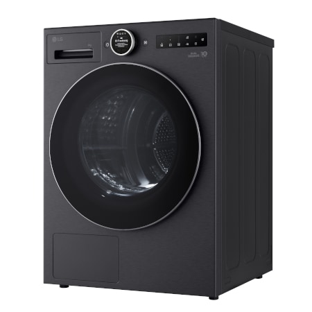 LG Trockner in Metallic Black (EEK B, 9 kg) mit AI Dry, Dual Inverter Wärmepumpentechnologie I RT90X8B, RT90X8B