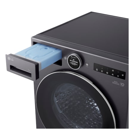 LG Trockner in Metallic Black (EEK B, 9 kg) mit AI Dry, Dual Inverter Wärmepumpentechnologie I RT90X8B, RT90X8B