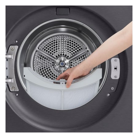 LG Trockner in Metallic Black (EEK B, 9 kg) mit AI Dry, Dual Inverter Wärmepumpentechnologie I RT90X8B, RT90X8B