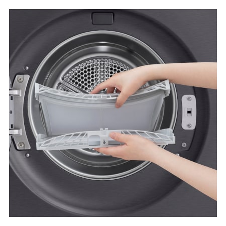 LG Trockner in Metallic Black (EEK B, 9 kg) mit AI Dry, Dual Inverter Wärmepumpentechnologie I RT90X8B, RT90X8B