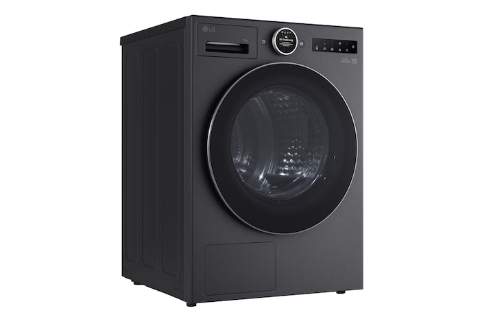 LG Trockner in Metallic Black (EEK B, 9 kg) mit AI Dry, Dual Inverter Wärmepumpentechnologie I RT90X8B, RT90X8B