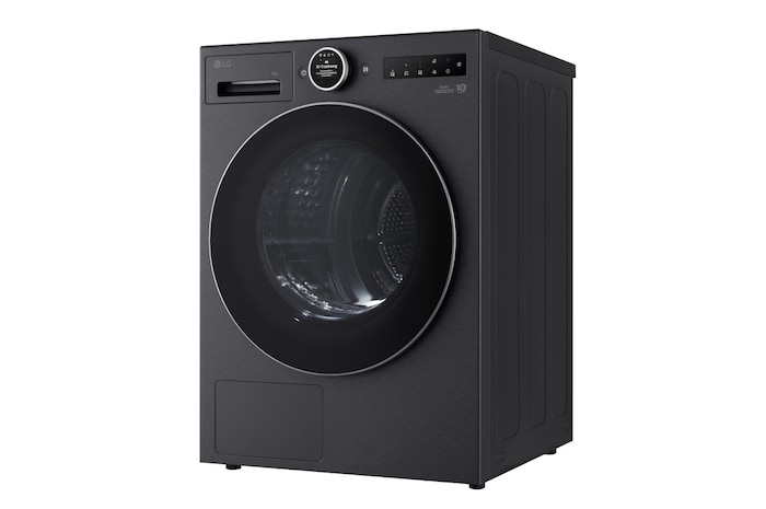 LG Trockner in Metallic Black (EEK B, 9 kg) mit AI Dry, Dual Inverter Wärmepumpentechnologie I RT90X8B, RT90X8B