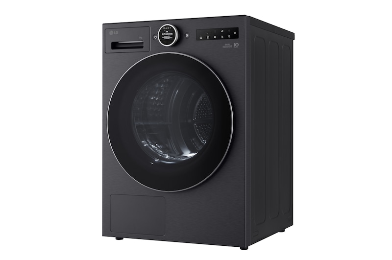 LG Trockner in Metallic Black (EEK B, 9 kg) mit AI Dry, Dual Inverter Wärmepumpentechnologie I RT90X8B, RT90X8B