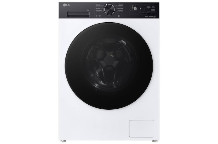 LG Waschmaschine Weiß mit schwarzem Panel (EEK A, 9 kg, 1.400 U./Min.) mit AI DD® & TurboWash®360° | F4WX709YP, F4WX709YP