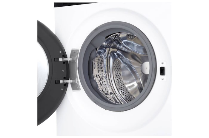 LG Waschmaschine Weiß mit schwarzem Panel (EEK A, 9 kg, 1.400 U./Min.) mit AI DD® & TurboWash®360° | F4WX709YP, F4WX709YP