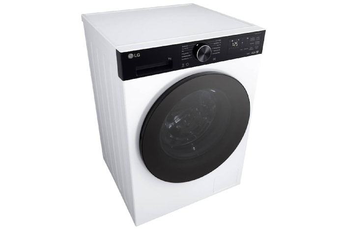 LG Waschmaschine Weiß mit schwarzem Panel (EEK A, 9 kg, 1.400 U./Min.) mit AI DD® & TurboWash®360° | F4WX709YP, F4WX709YP