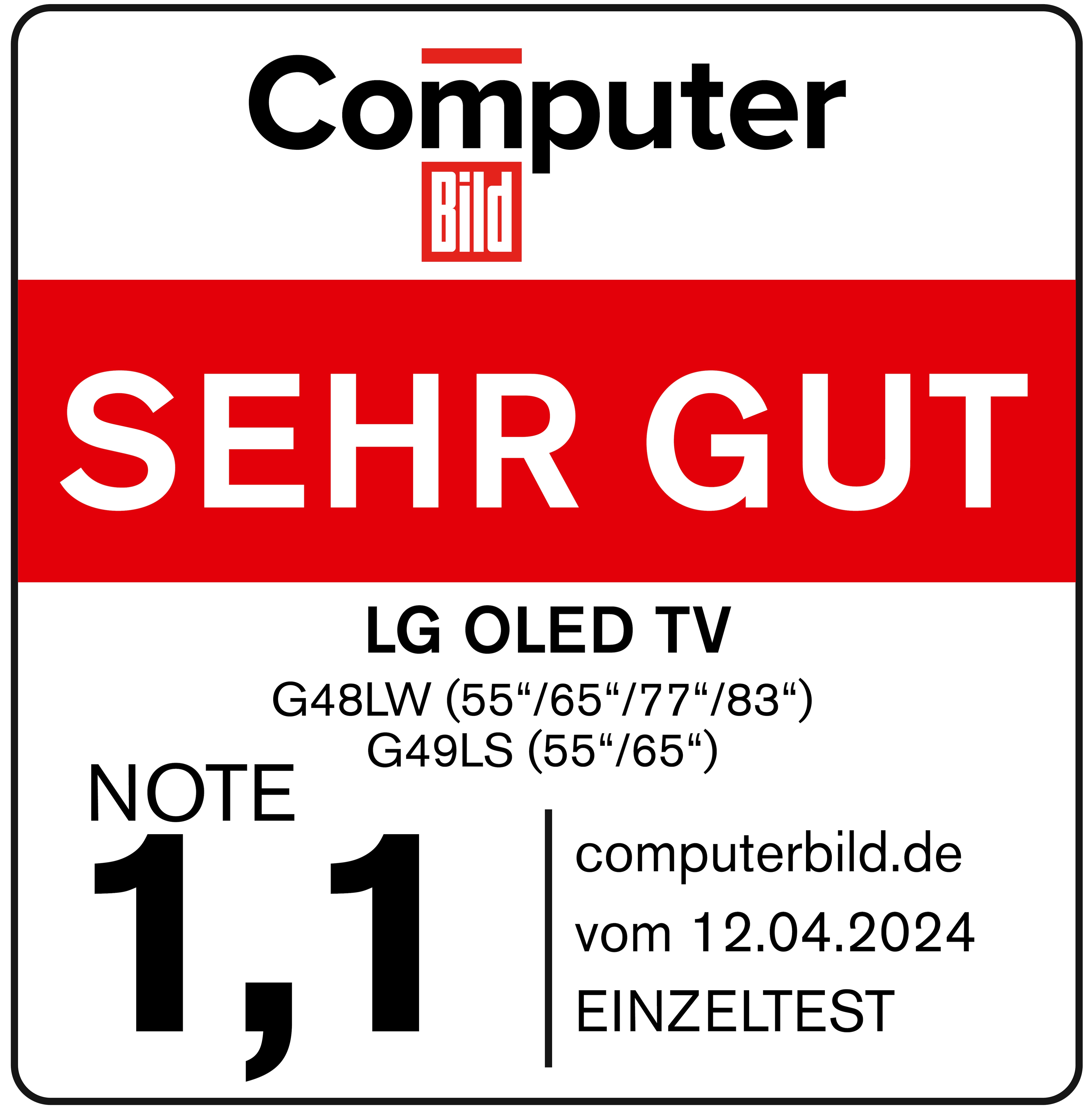 Computer Bild OLED G4 Serie