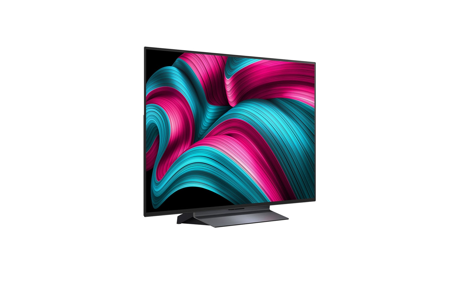 Slightly angled view of LG OLED evo AI C5 4K Smart TV.