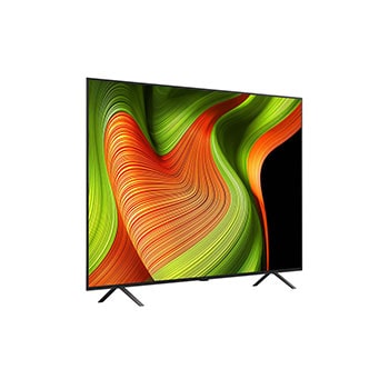 Leicht seitliche Ansicht des LG OLED AI B5 4K Smart TV.