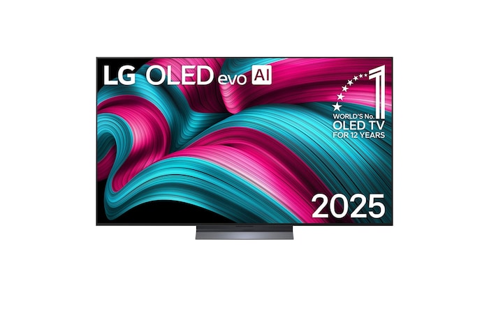 Frontansicht des 65 Zoll LG OLED evo AI C5 4K Smart TV OLED65C59LB