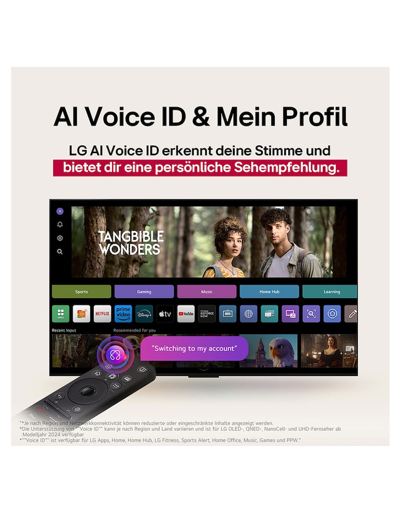 Ein schillerndes und farbenfrohes Feuerwerk ist auf einem Fernsehbildschirm zu sehen. Das Logo einer Zertifizierung ist sichtbar, die Perfect Color Technology liefert Farbkonsistenzwerte von mehr als 99 % bei bis zu 500 Lux. Intertek-Zertifizierungen, die unabhängige Tests belegen, sind ebenfalls sichtbar.