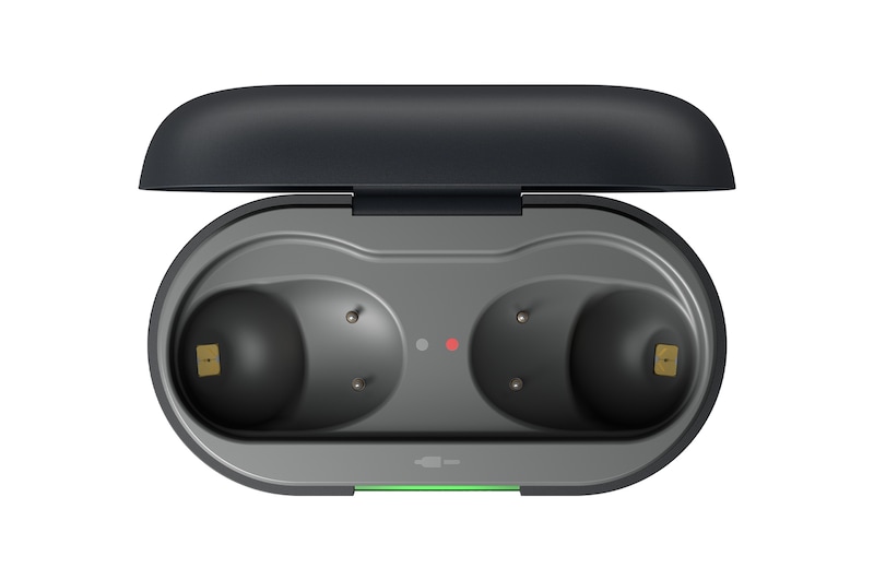 Geöffnetes leers Etui Draufsicht