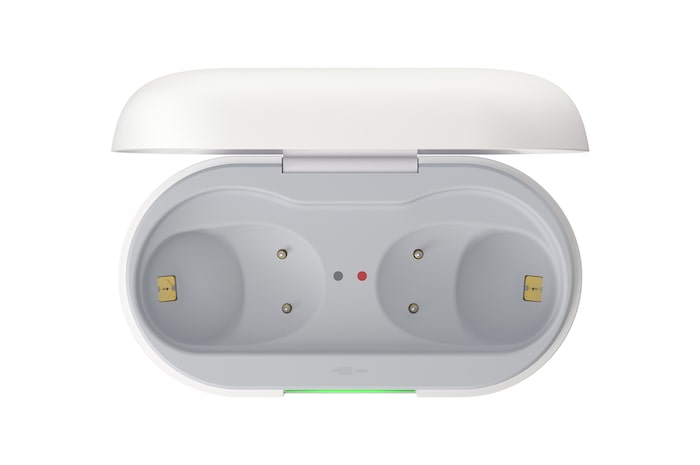 Geöffnetes leers Etui Draufsicht