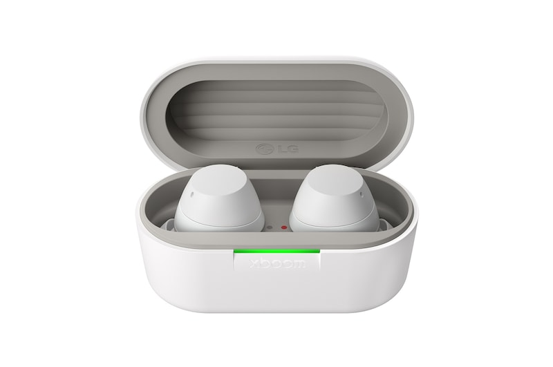 LG xboom Buds by will.i.am | Bluetooth-Ohrhörer | xboom Signature Sound mit Graphen-Treiber, xboom Buds white