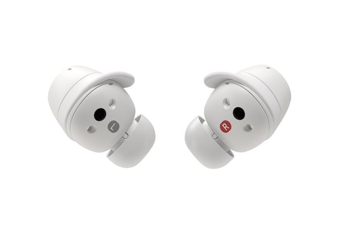 LG xboom Buds by will.i.am | Bluetooth-Ohrhörer | xboom Signature Sound mit Graphen-Treiber, xboom Buds white