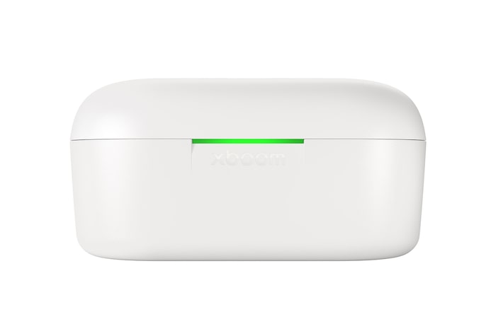 LG xboom Buds by will.i.am | Bluetooth-Ohrhörer | xboom Signature Sound mit Graphen-Treiber, xboom Buds white