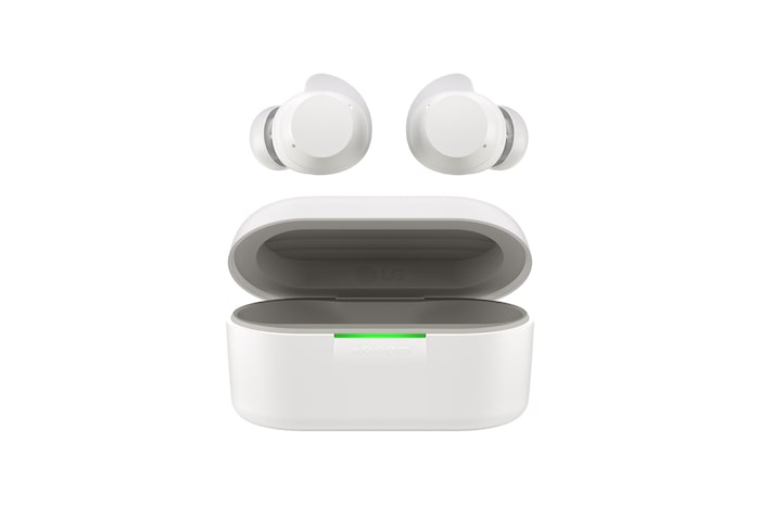 LG xboom Buds by will.i.am | Bluetooth-Ohrhörer | xboom Signature Sound mit Graphen-Treiber, xboom Buds white