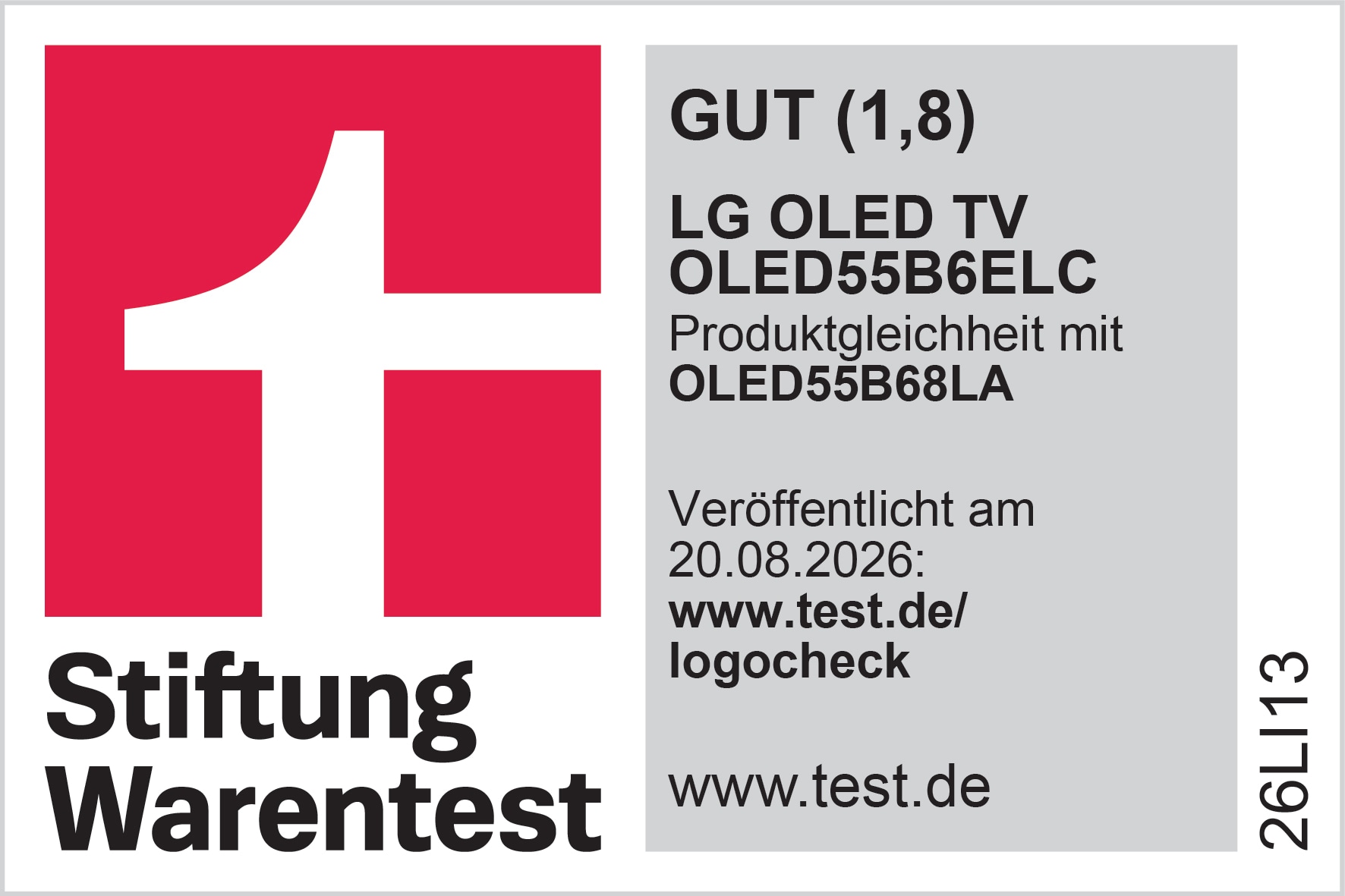 Stiftung Warentest OLED B6