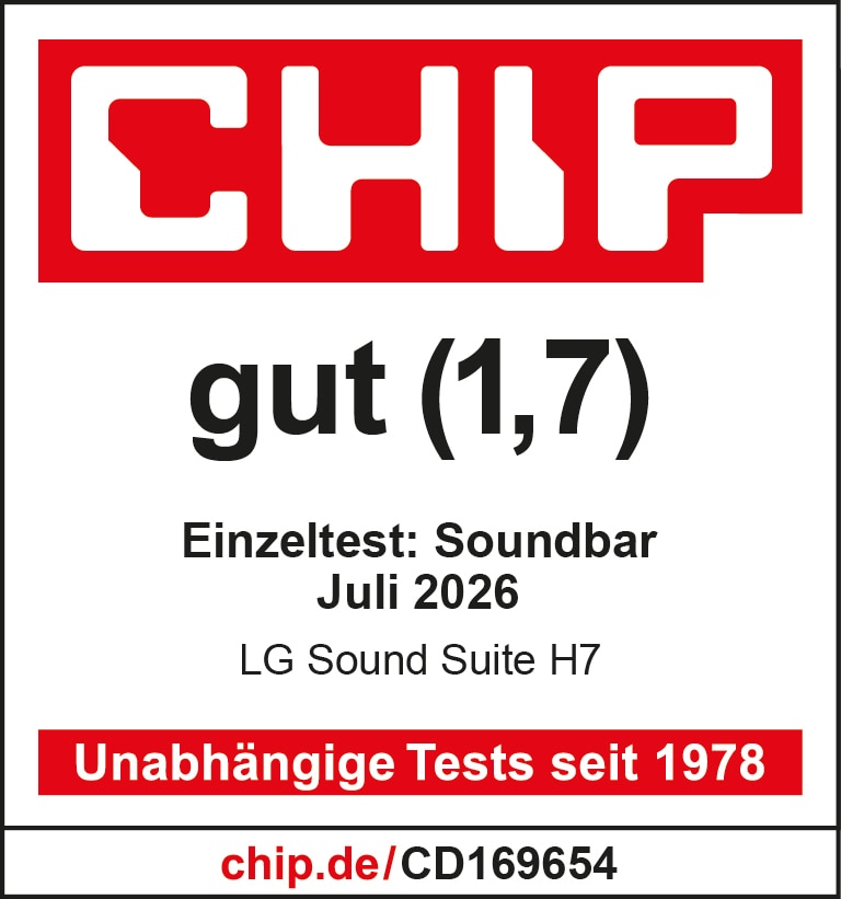 CHIP Testurteil "Gut" LG Sound Suite H7