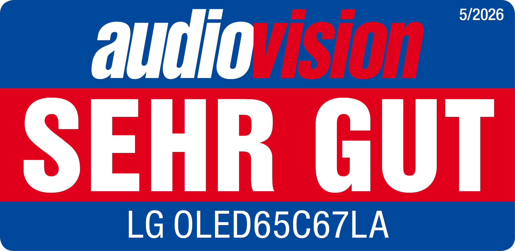 Audiovision OLED C6 Award Testurteil "Sehr Gut"