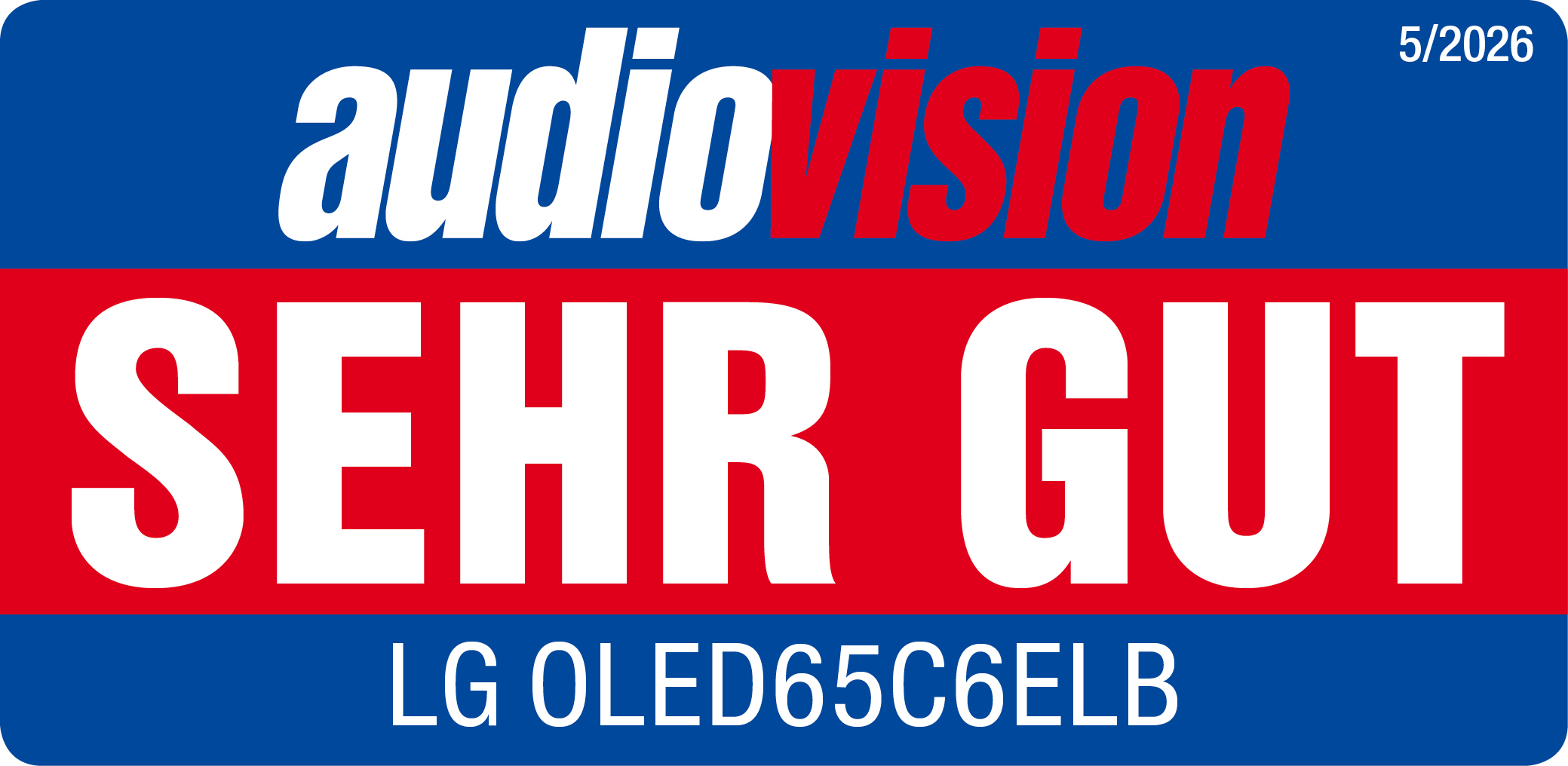 Audiovision OLED C6 Award Testurteil "Sehr Gut"