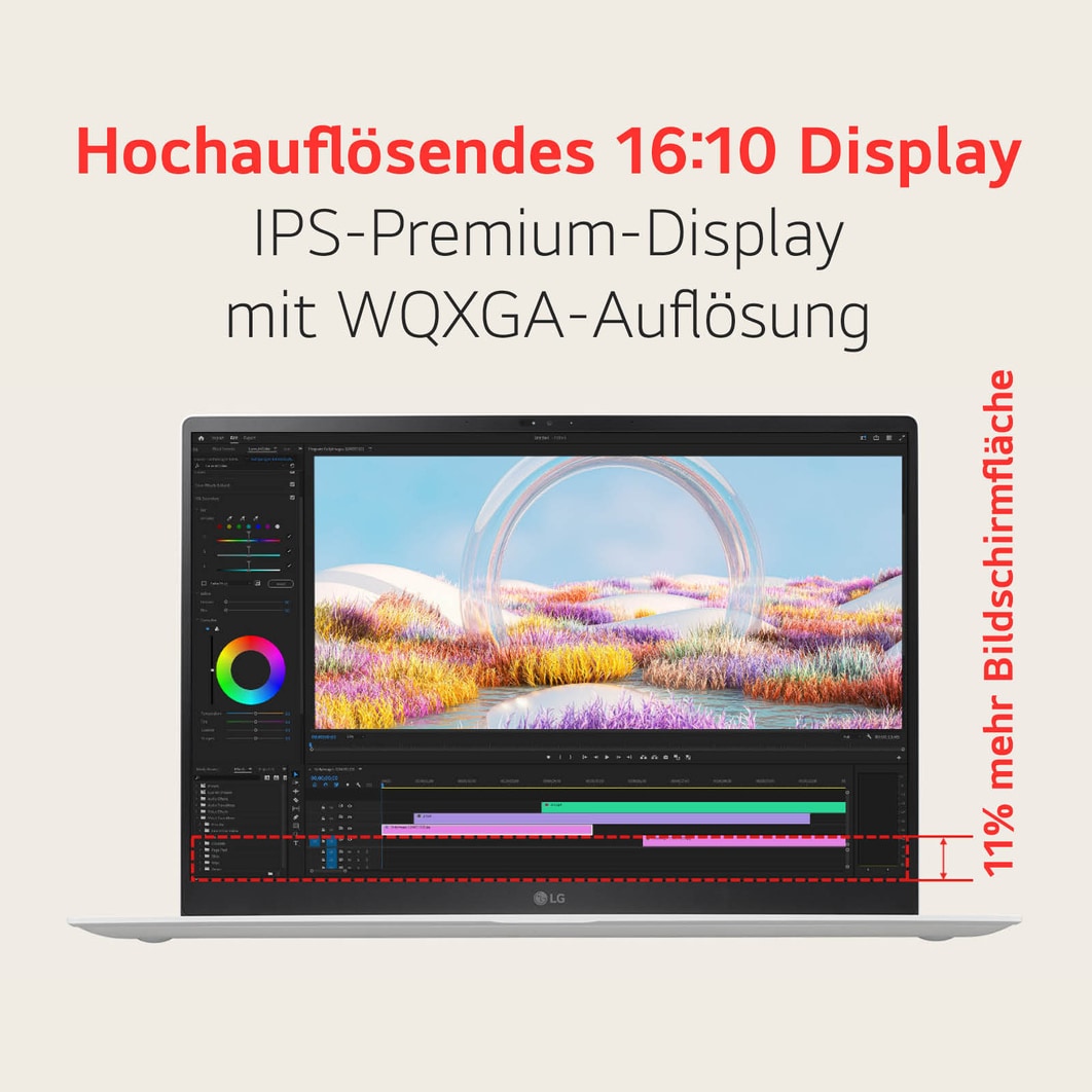 LG 17 Zoll Notebook mit Windows 11 Home | Intel® Core™ Ultra 7 Prozessor | 16 GB LPDDR5x RAM | 1 TB SSD | 77-WH-Akku | 17Z90SP-G.AA78G, 17Z90SP-G.AA78G