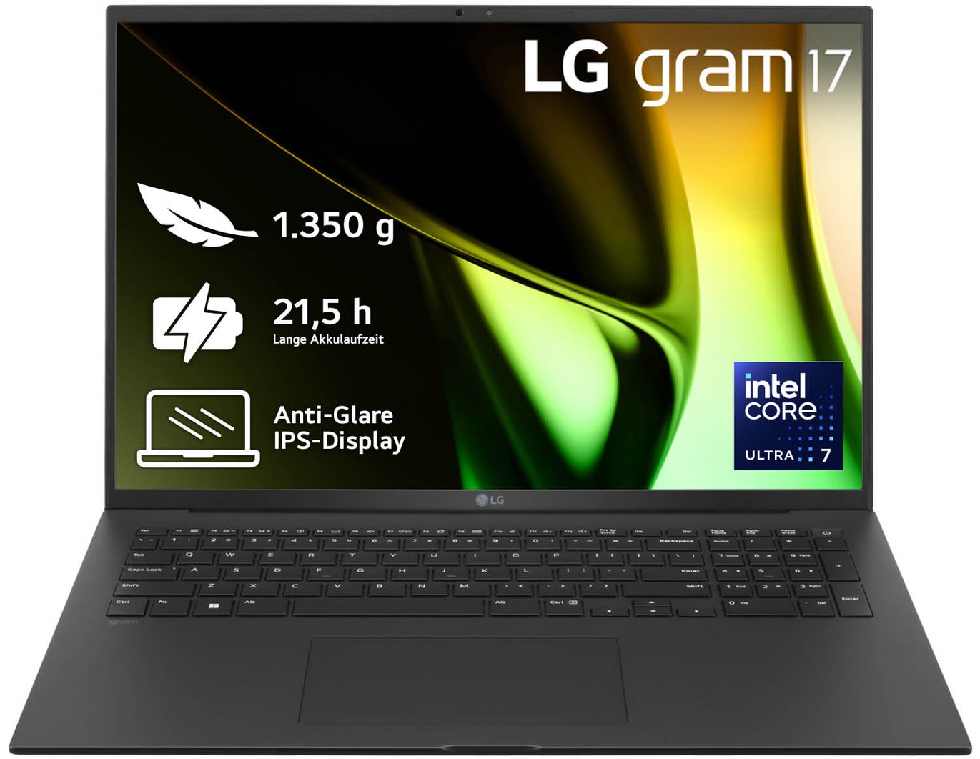 LG gram 17 Zoll Windows Notebook | Intel® Core™ Ultra 7, 16GB RAM, 512GB SSD, Windows 11, 16:10 IPS-Display, 17ZV90S-G.AA75G