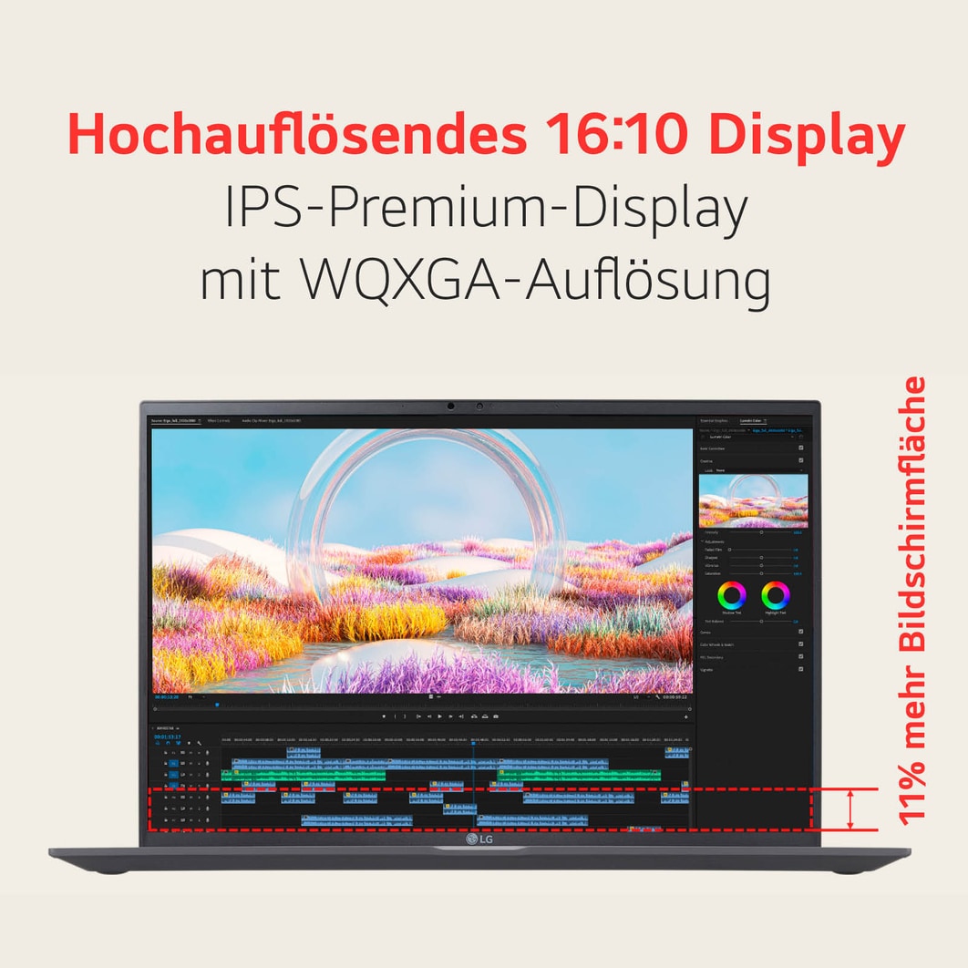 LG gram 17 Zoll Windows Notebook | Intel® Core™ Ultra 7, 16GB RAM, 512GB SSD, Windows 11, 16:10 IPS-Display, 17ZV90S-G.AA75G