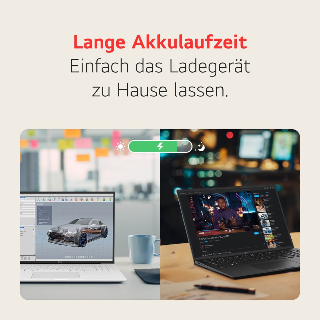 LG gram 17 Zoll Windows Notebook | Intel® Core™ Ultra 7, 16GB RAM, 512GB SSD, Windows 11, 16:10 IPS-Display, 17ZV90S-G.AA75G