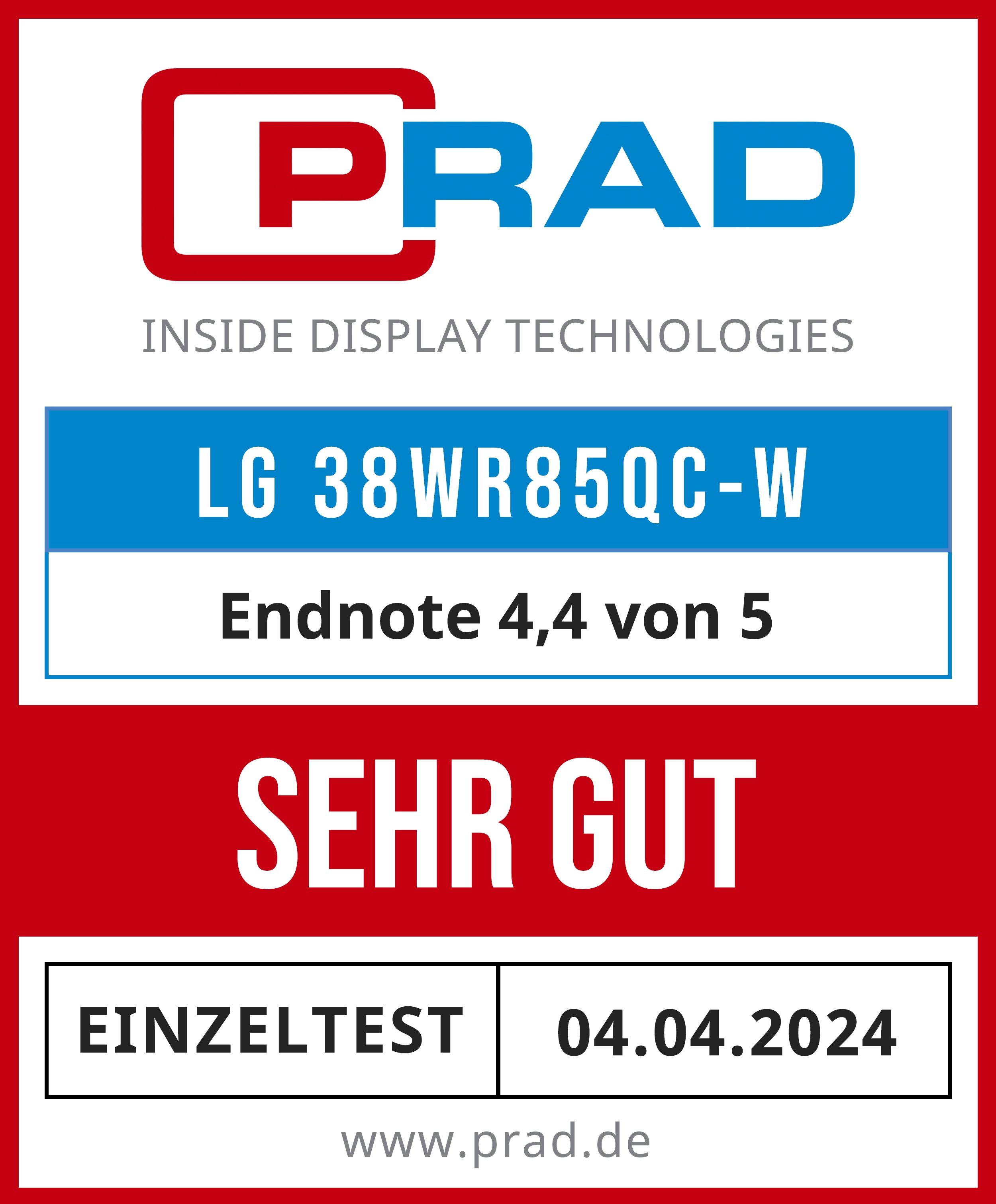 PRAD 38WR85QC-W