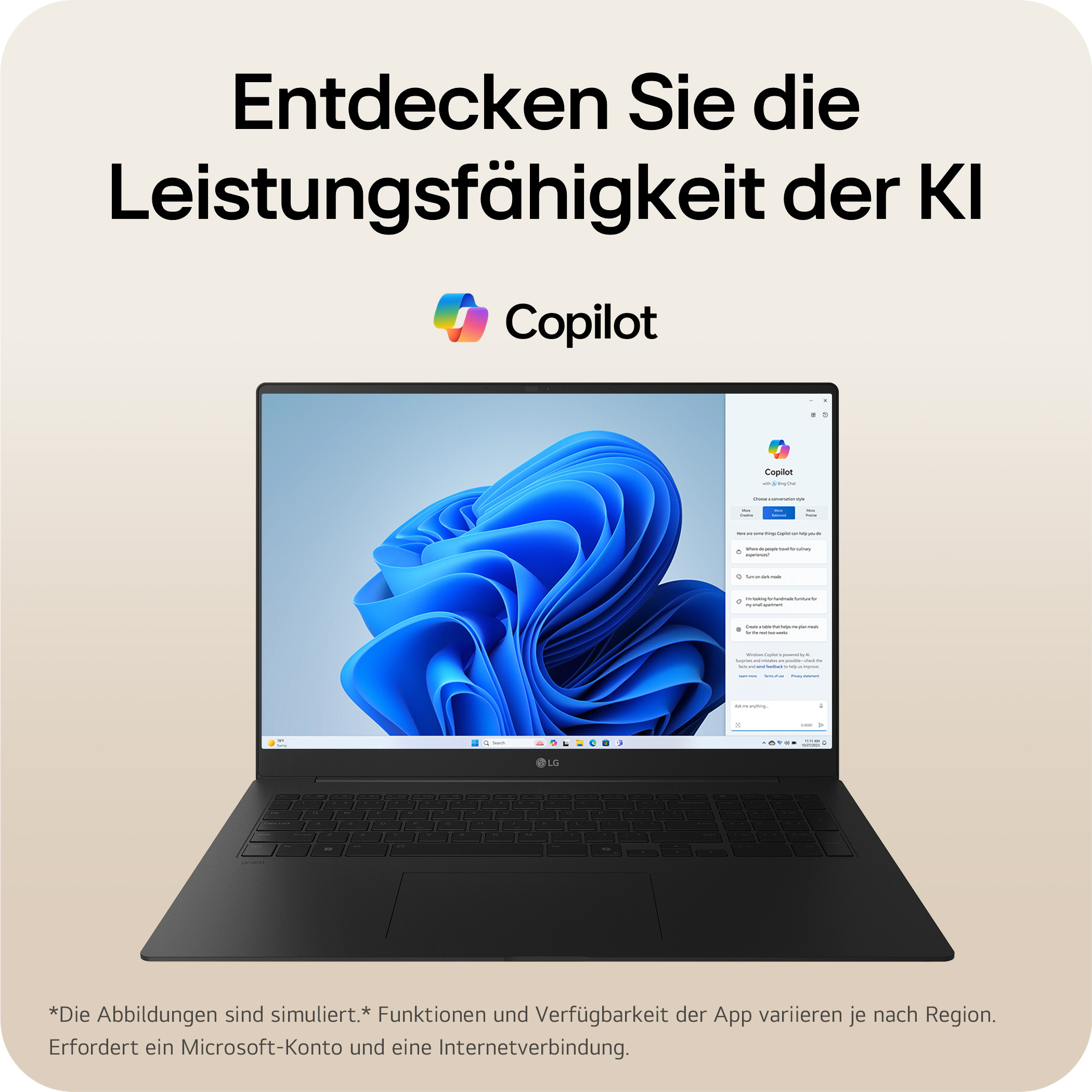 LG gram Pro 17 Zoll mit Windows 11 Home | Leichtes 32 GB RAM Intel® Core™ Ultra Prozessor Laptop | gram Dual AI | NVIDIA GeForce RTX 5050 | Copilot | LG gram Link | IPS-LCD-Display 16:10, 17Z90TR-E