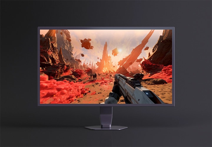UltraGear G5 Gaming-Monitor (25G590B) für kompetitiven E-Sport mit einem minimalistischen Standfuß