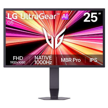 Vorderseite von 25-Zoll UltraGear™ G5, 1000Hz  FHD Gaming Monitor | 25G590B-B 25G590B-B