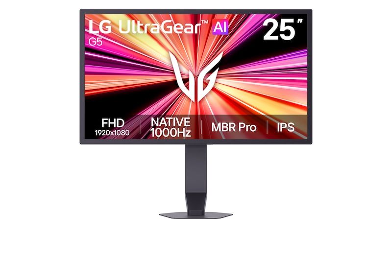 Vorderseite von 25-Zoll UltraGear™ G5, 1000Hz  FHD Gaming Monitor | 25G590B-B 25G590B-B