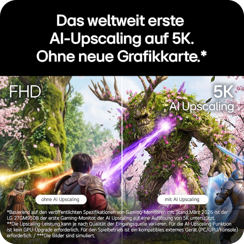 LG 27 Zoll UltraGear evo GM9, Hyper Mini LED 5K Gaming-Monitor, 27GM950B-B